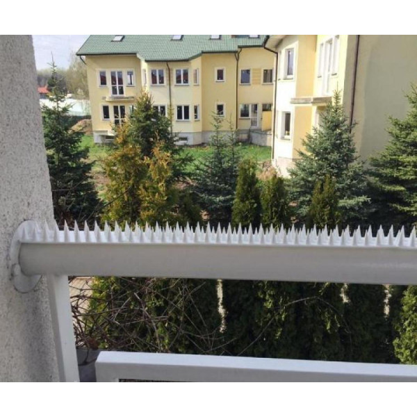 Шипы пластиковые от птиц, набор 5м, белый