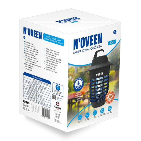 Уничтожитель насекомых уличный Noveen IKN5 IPX4 до 40 кв.м.