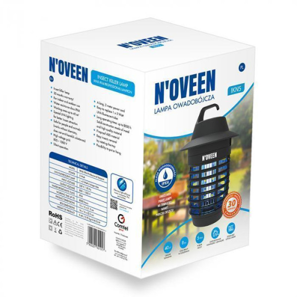Уничтожитель насекомых уличный Noveen IKN5 IPX4 до 40 кв.м.