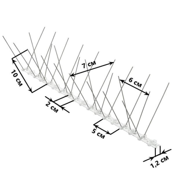 Шипы от птиц антиприсадные Ekochron 3D, 0.5 м