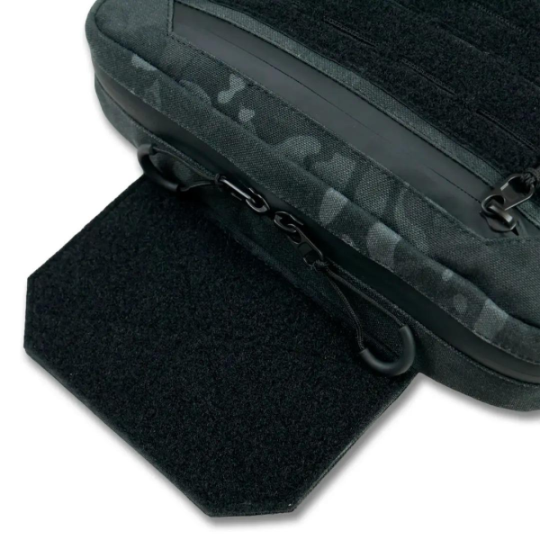 Сумка-напашник M Kiborg с баллистическим пакетом 1 класс защиты Militex GU Сordura Black Multicam
