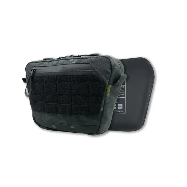 Сумка-напашник M Kiborg с баллистическим пакетом 1 класс защиты Militex GU Сordura Black Multicam