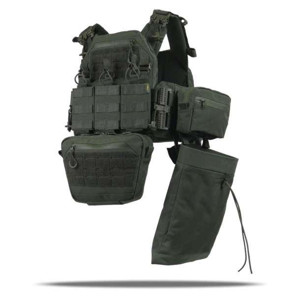 Комплект плитоноска Kiborg GU Gen.2 + 6 подсумков Хаки