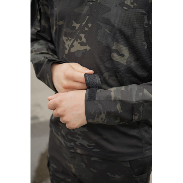 Тактическая рубашка УБАКС UA (CoolPass) с длинным рукавом Black Multicam-M