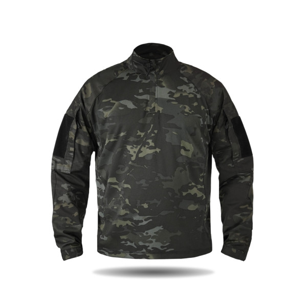 Тактическая рубашка УБАКС UA (CoolPass) с длинным рукавом Black Multicam-M