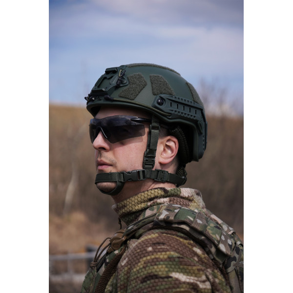 Кевларовий балістичний шолом FAST GEN III Kevlar Olive з кріпленням NVG та рейками Кевларовий балістичний шолом FAST GEN III Kevlar Olive з кріпленням NVG та рейками