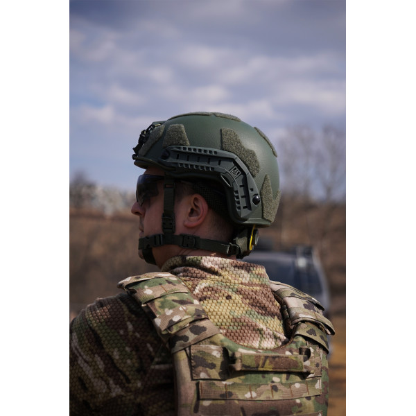 Кевларовий балістичний шолом FAST GEN III Kevlar Olive з кріпленням NVG та рейками Кевларовий балістичний шолом FAST GEN III Kevlar Olive з кріпленням NVG та рейками