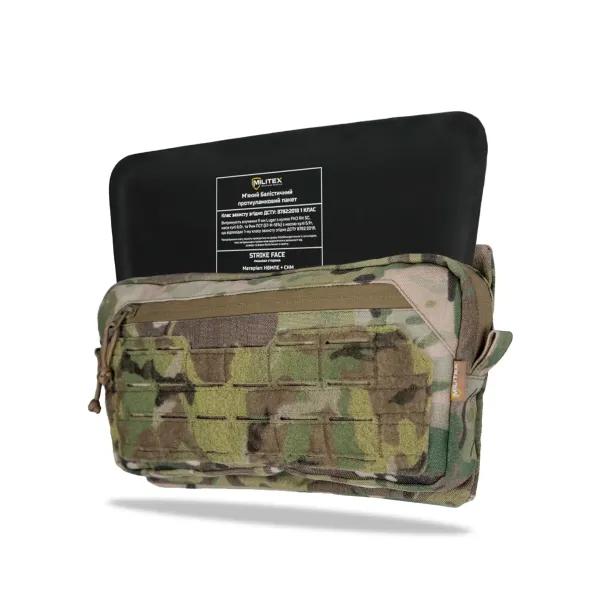 Подсумок под защиту живота Militex Мультикам из Cordura original USA (M) с баллистической защитой 1 класса