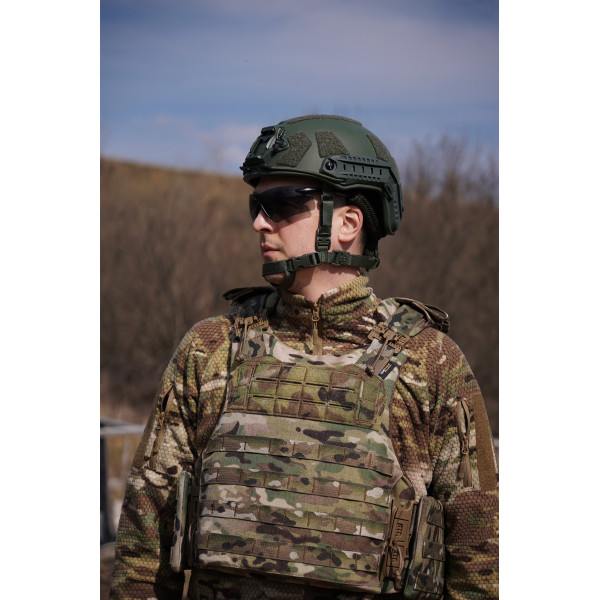 Кевларовий балістичний шолом FAST GEN III Kevlar Olive з кріпленням NVG та рейками Кевларовий балістичний шолом FAST GEN III Kevlar Olive з кріпленням NVG та рейками