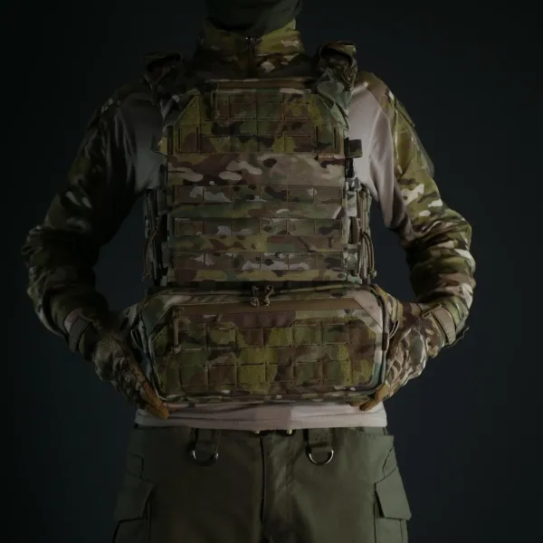 Подсумок под защиту живота Militex Мультикам из Cordura original USA (M) с баллистической защитой 1 класса