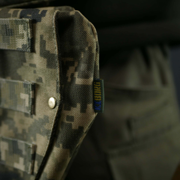 Захист паху (напашник) потрійний Kiborg з балістичним пакетом 1 клас захисту Militex Pixel