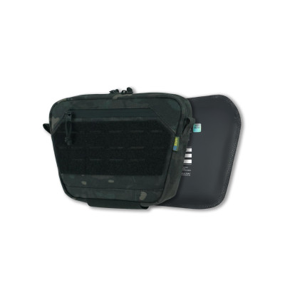 Сумка-напашник M Kiborg с баллистическим пакетом 2 класс защиты PE Militex GU Сordura Black Multicam Сумка-напашник M Kiborg с баллистическим пакетом 2 класс защиты PE Militex GU Сordura Black Multicam