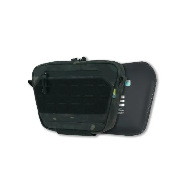 Сумка-напашник M Kiborg с баллистическим пакетом 2 класс защиты PE Militex GU Сordura Black Multicam