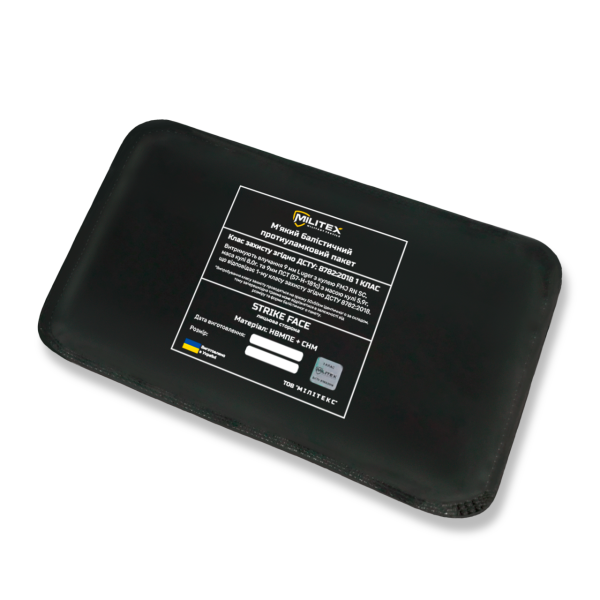 Баллистическая защита 1 класса для плитоноски Militex Pro Series (M-L) 29,5*14,7 см камербанд, 1 шт.