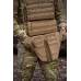 Защита паха (напашник) тройной Kiborg с баллистическим пакетом 1 класс защиты Militex Coyote