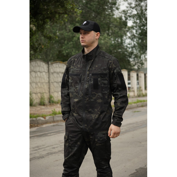 Китель Twill FS черный мультикам-3XL