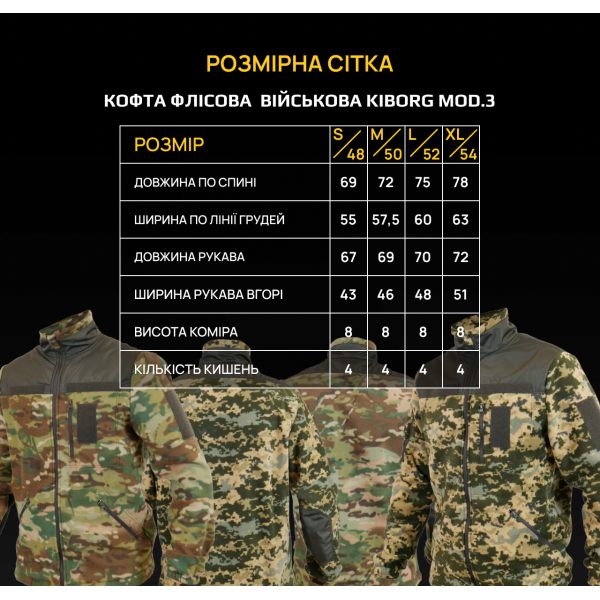 Военная кофта флисовая пиксель mod. 3 Военная кофта флисовая пиксель mod. 3