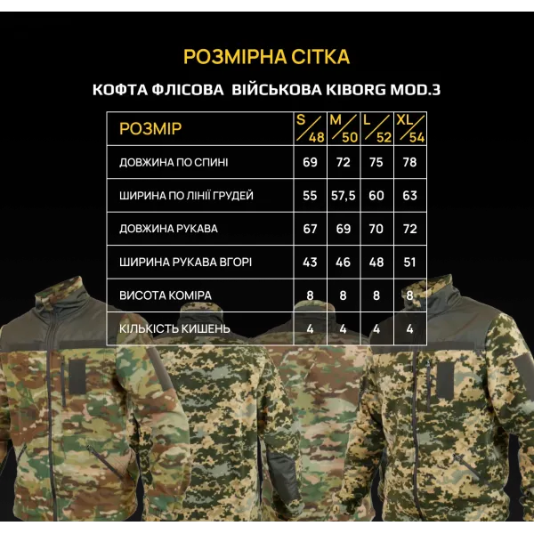 Военная кофта флисовая пиксель mod. 3