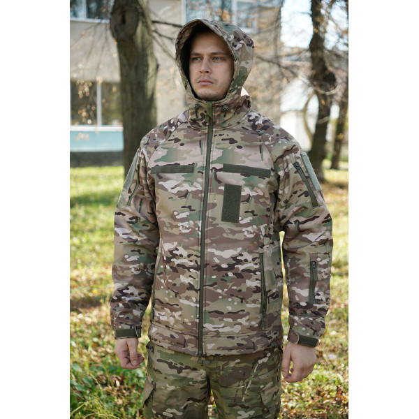 Куртка Windproof Softshell ветрозащитная, водостойкая, флис 320 г/м²
