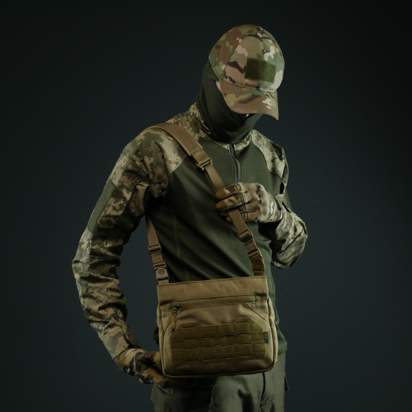 Смарт-сумка через плечо Kiborg Tactic city bag Койот