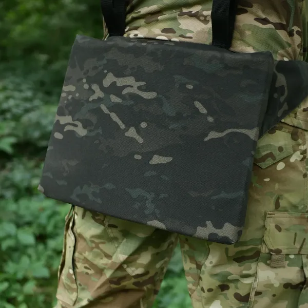 Каремат-сидушка Kiborg с баллистическим пакетом 1 класс защиты Militex 20mm Cordura Black Multicam