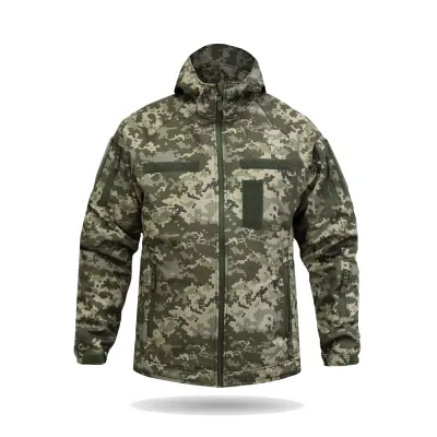 Куртка Windproof Softshell ветрозащитная (пиксель), водостойкая, флис 320 г/м²