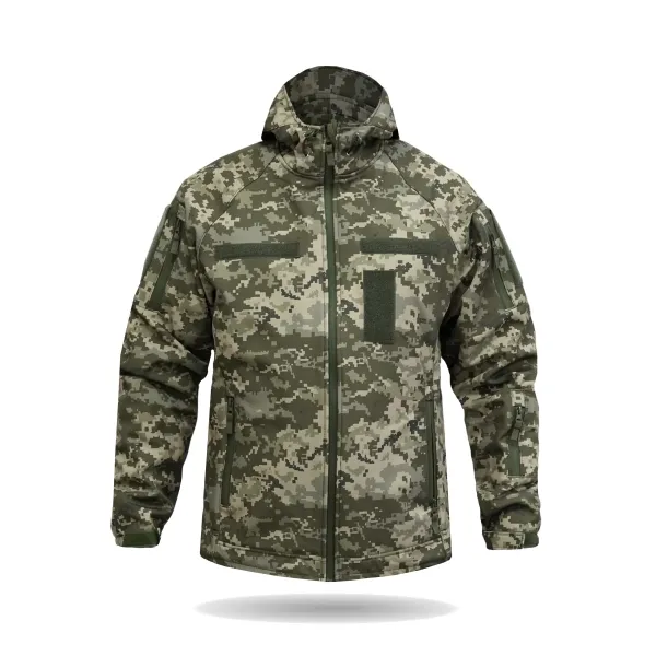 Куртка Windproof Softshell ветрозащитная (пиксель), водостойкая, флис 320 г/м²