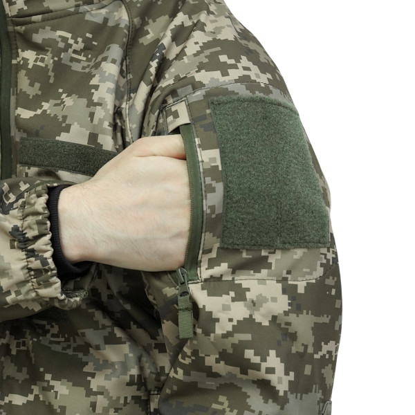 Куртка Windproof Softshell ветрозащитная (пиксель), водостойкая, флис 320 г/м²