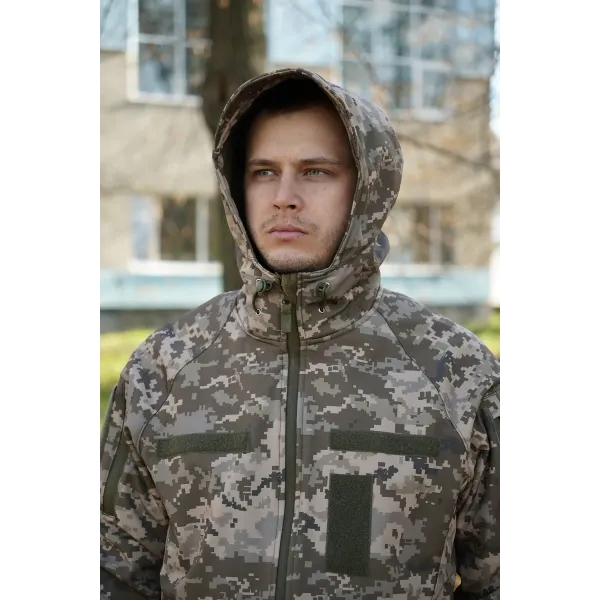 Куртка Windproof Softshell ветрозащитная (пиксель), водостойкая, флис 320 г/м² Куртка Windproof Softshell ветрозащитная (пиксель), водостойкая, флис 320 г/м²