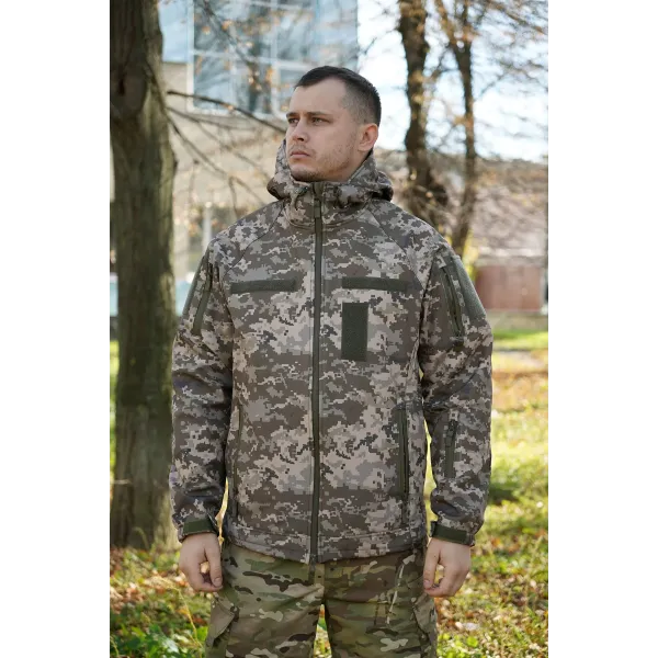 Куртка Windproof Softshell ветрозащитная (пиксель), водостойкая, флис 320 г/м² Куртка Windproof Softshell ветрозащитная (пиксель), водостойкая, флис 320 г/м²