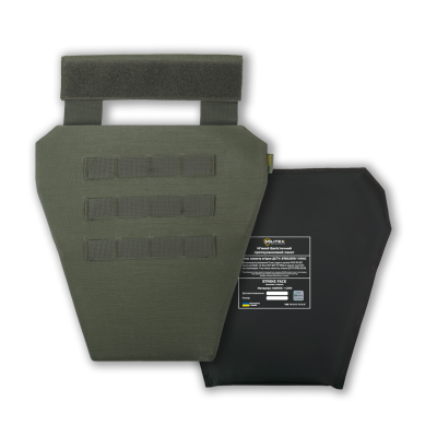 Захист паху (напашник-фартух) Kiborg з балістичним пакетом (Militex) 1 клас захисту Khaki
