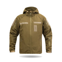 Куртка Windproof Softshell ветрозащитная (койот), водостойкая, флис 320 г/м²
