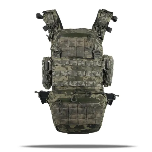 Комплект Плитоноска Kiborg GU Gen.2 с двумя подсумками и защитой 1 класса Пиксель