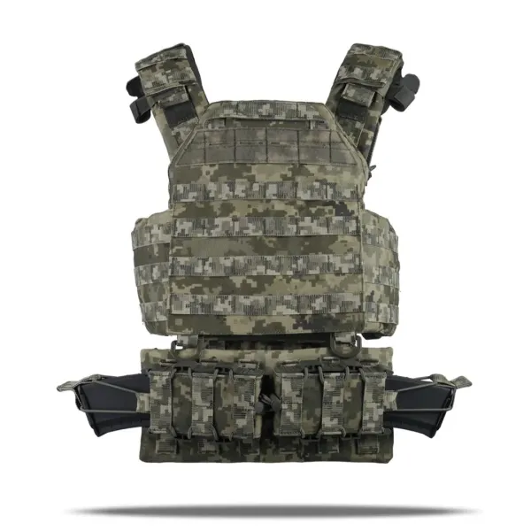 Комплект Плитоноска Kiborg GU Gen.2 с двумя подсумками и защитой 1 класса Пиксель