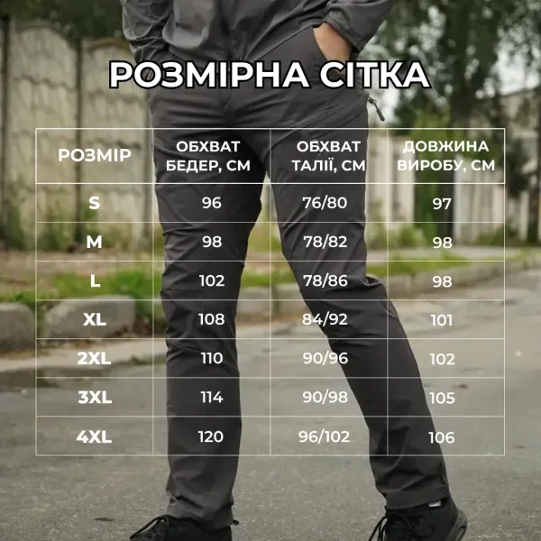 Брюки стрейч BR Flex Shadow серые-2XL