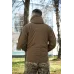 Зимний микропуховик в цвете койот BR YWH с влагостойкой тканью и съемным капюшоном