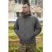 Зимний микропуховик в цвете серый BR YWH с влагостойкой тканью и съемным капюшоном