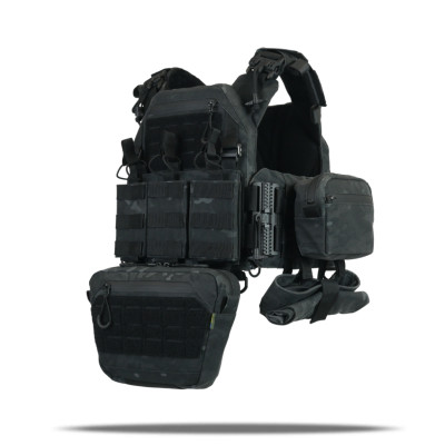 Комплект плитоноска Kiborg GU Gen.2 + 6 подсумков Черный Мультикам