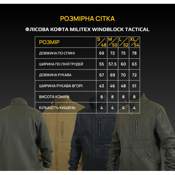 Флисовая кофта койот Militex mod. 4