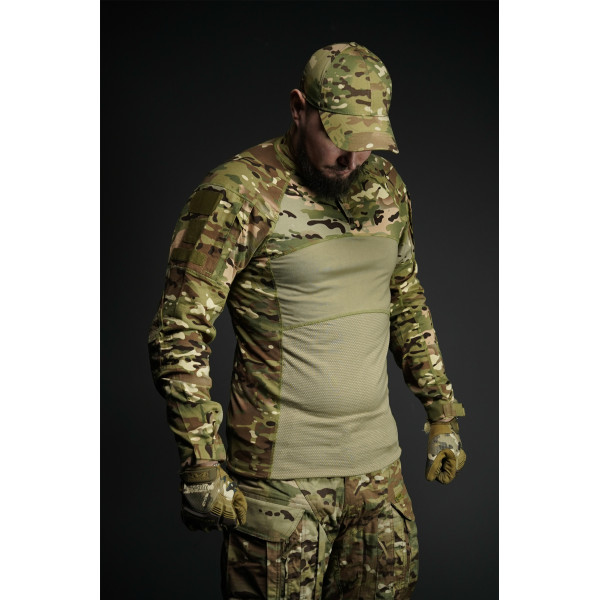 Тактическая боевая рубашка UBACS Tactical Series Long Sleeve с усиленными рукавами и велкропанелями