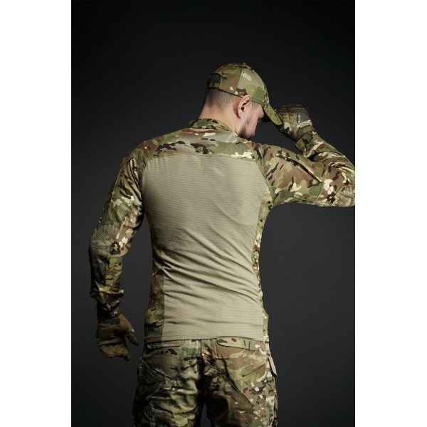 Тактическая боевая рубашка UBACS Tactical Series Long Sleeve с усиленными рукавами и велкропанелями