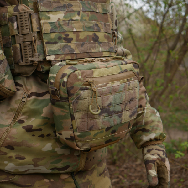 Сумка-напашник XL с баллистическим пакетом 1 класс защиты Kiborg GU Сordura Multicam