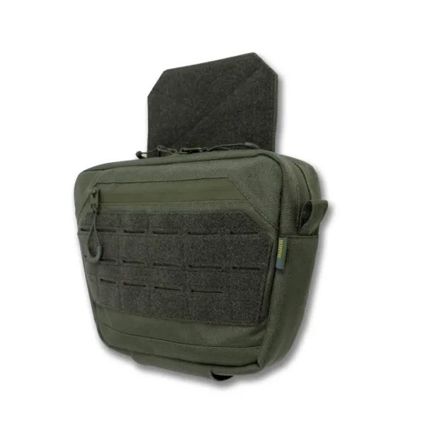 Сумка-напашник XL с баллистическим пакетом 1 класс защиты Kiborg GU Сordura Khaki