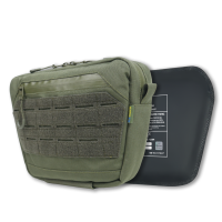 Сумка-напашник XL с баллистическим пакетом 1 класс защиты Kiborg GU Сordura Khaki