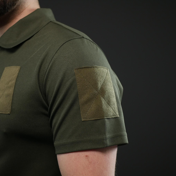 Тактическая футболка поло олива Military (48р)