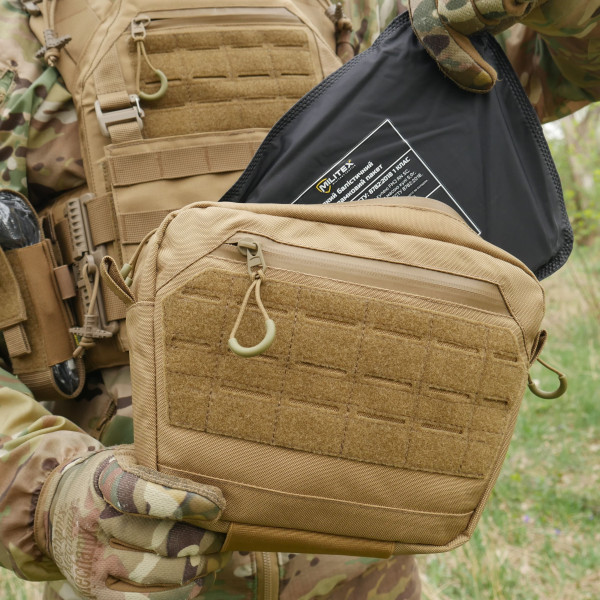 Сумка-напашник XL с баллистическим пакетом 1 класс защиты Kiborg GU Сordura Coyote Сумка-напашник XL с баллистическим пакетом 1 класс защиты Kiborg GU Сordura Coyote
