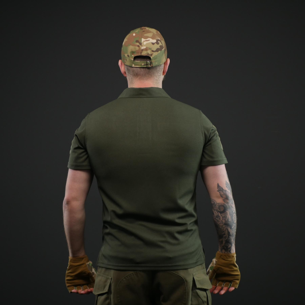 Тактическая футболка поло олива Military (48р)