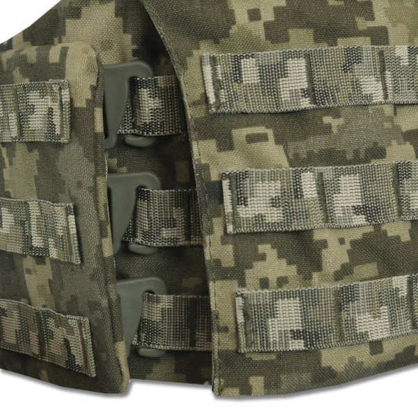 Бронежилет пиксель (M) Kiborg Modular X-1 (увеличенная площадь защиты) с баллистическим пакетом Militex, 2 класс