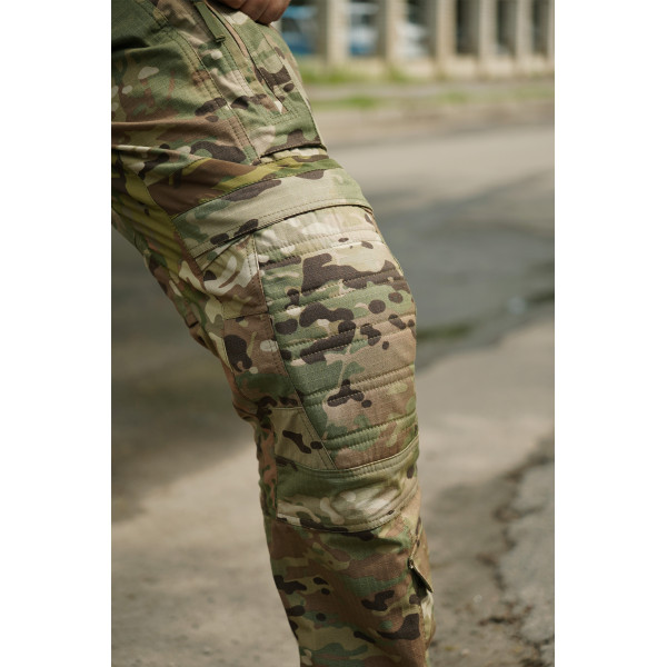 Тактические штаны с наколенниками Kalista Military Full-Pro рип-стоп мультикам