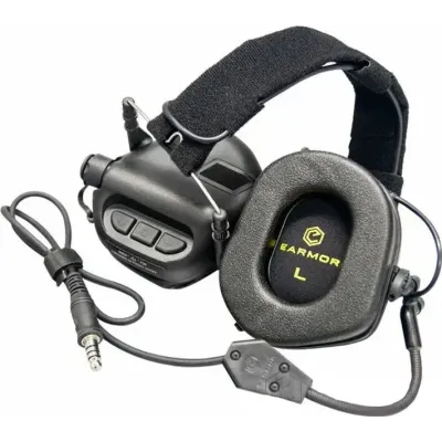 Тактические наушники EARMOR M32 с универсальным креплением Черный